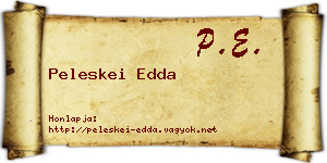 Peleskei Edda névjegykártya